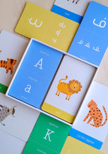 Load image into Gallery viewer, Bilingual Animal Alphabet Flashcards
